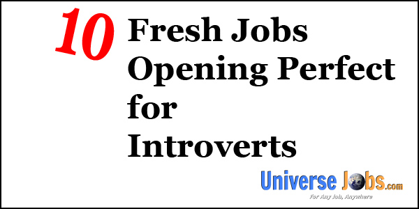 10 Fresh Jobs Opening Perfect for Introverts