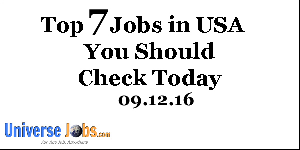 Top 7 Jobs in USA You Should to Check Today 09.12